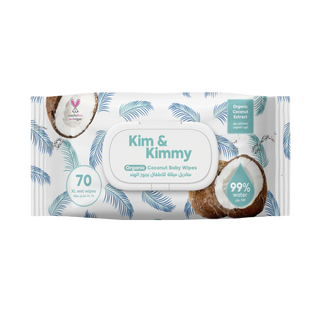 99% Water Organic Coconut Baby Wet Wipes, Qty 70